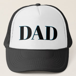 Black Blue Dad Father's Day Trucker Trucker Hat
