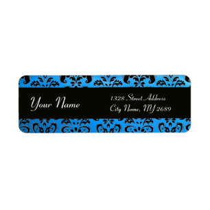 BLACK  BLUE  DAMASK