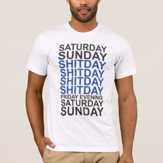 Black-blue Days of the week T-Shirt