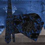 Black & Blue Floral Damask Gothic Wedding Tie<br><div class="desc">A slate blue and black wedding neck tie featuring floral damask mixed with black and grey vintage florals. Makes a perfect neck tie for groom and groomsmen.</div>