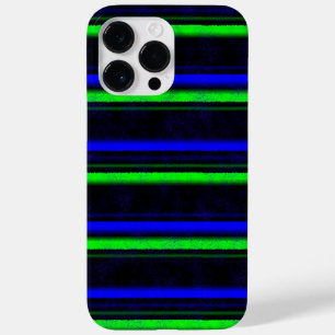 Black Blue Green Stripes Case-Mate iPhone 14 Pro Max Case