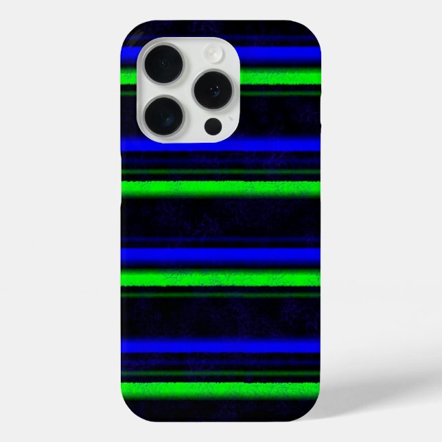 Black Blue Green Stripes Case-Mate iPhone Case (Back)