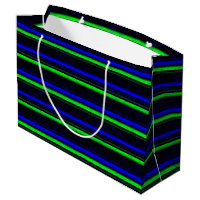 Black Blue Green Stripes