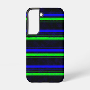 Black Blue Green Stripes Samsung Galaxy Case