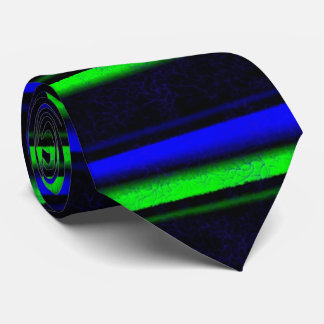 Black Blue Green Stripes Tie