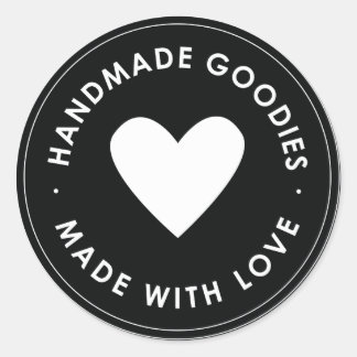 Black Blue Handmade Goodies Sticker