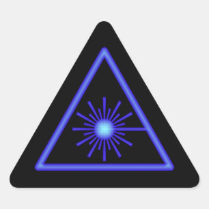 Black & Blue Laser Warning Sticker