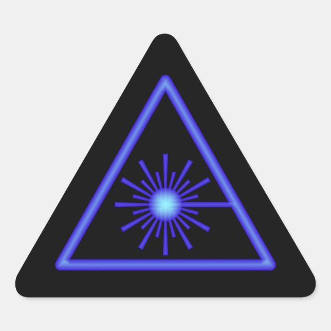 Black & Blue Laser Warning Sticker (Front)