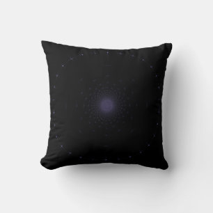 Black Blue Light Retro Painting Abstract Art Cushion