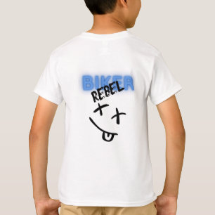 Black & blue motorbike graffiti grey T-Shirt