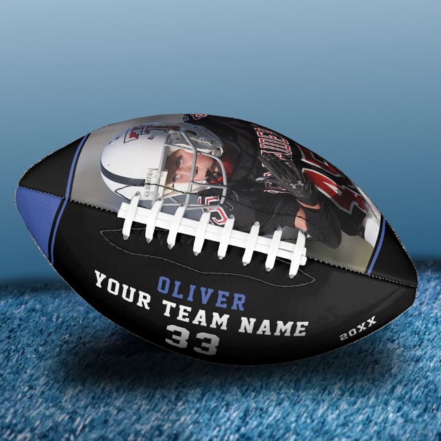 Black Blue Name Number Team Photo Football American Football (Creator Uploaded)