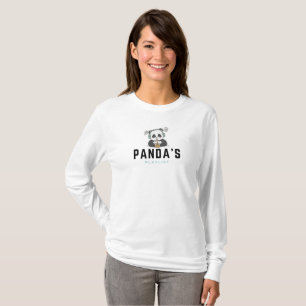 Black Blue Panda's Playlist Long Sleeve T-Shirt