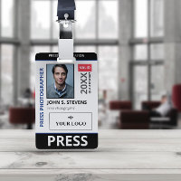 Black Blue Photo & Larger Logo Press ID