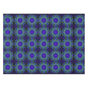Black Blue Purple Lime Green Mechanical Drawing Tablecloth