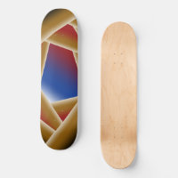 Black Blue Red Gold Ombre Abyss Abstract Art