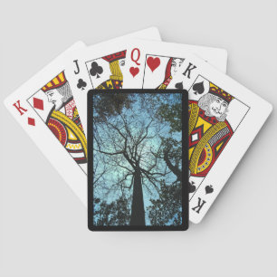 Black Blue Tree Nature Playing Cards