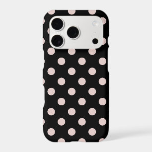 Black & Blush Light Pink Polka Dots Dot