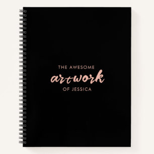 Black & Blush Pink Artist Sketchbook Notebook