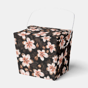 Black Blush Pink Rose Gold Floral Favour Box