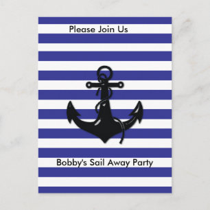 Black Boat Anchor Postcard
