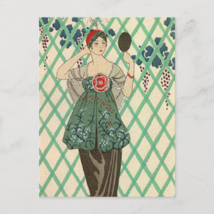 Black Bodice by George Barbier Postcard