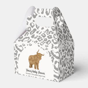 Black Boho Arch Holy Cow Western Baby Shower Favour Box