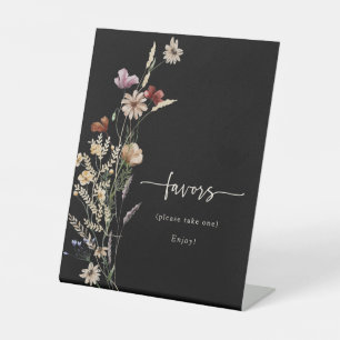Black Boho Favors Sign
