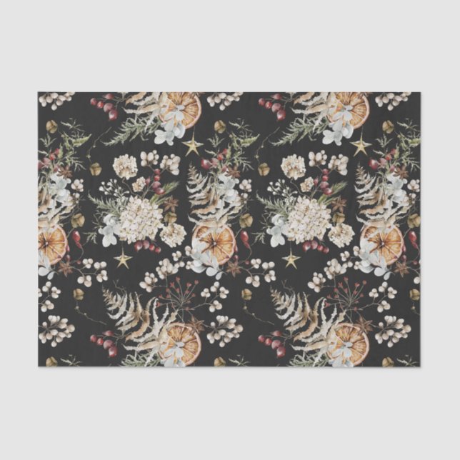 Black Boho Tissue Paper (Front)