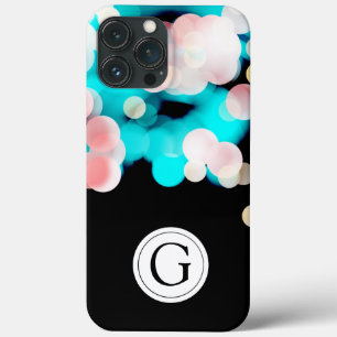 Black Bokeh Personalised Monogram Iphone iPhone 13 Pro Max Case