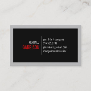 Black Bold Border Business Card