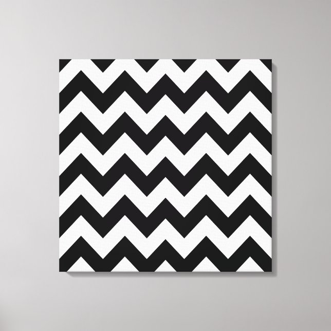 Black Bold Chevron at Emporio Moffa Canvas Print (Front)