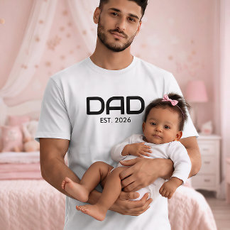 Black Bold Established Dad T-Shirt