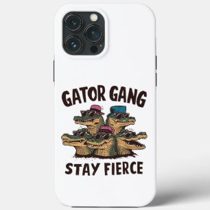 Black Bold Gator Gang iPhone 13 Pro Max Cases