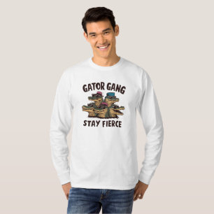 Black Bold Gator Gang Long Sleeve T-Shirt