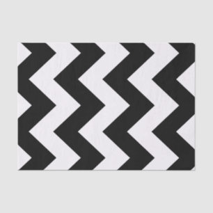 Black Bold Mod Chevron Tissue Paper
