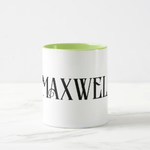 Black Bold Modern Typography Family Name Mug