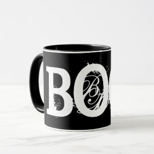 Black "BOO!" Halloween Coffee Mug