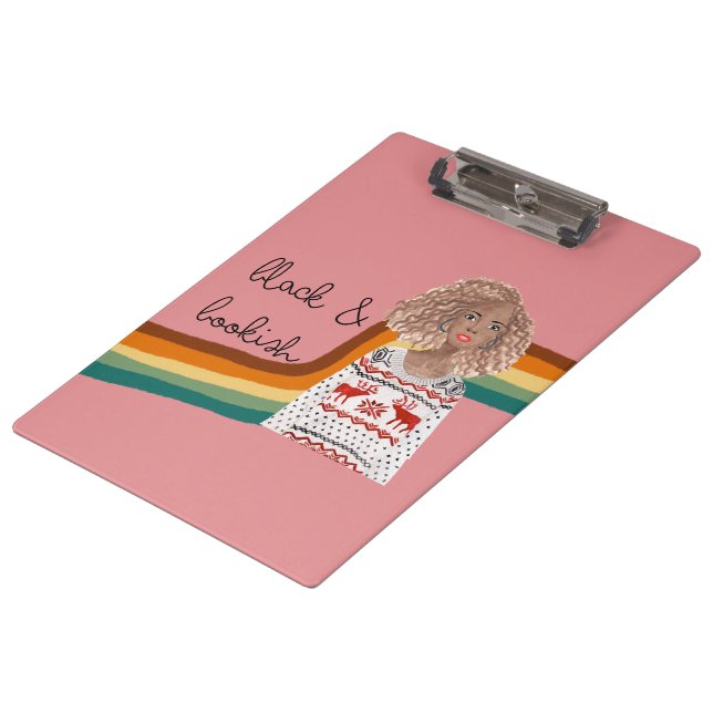 Black Book Lover Kids, Teens Clipboard (Angled)