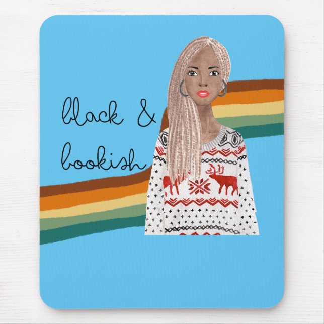 Black Book Lover Mouse Mat (Front)