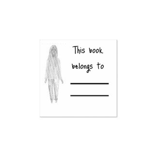 Black Book Lover Personal Library Book Stamp