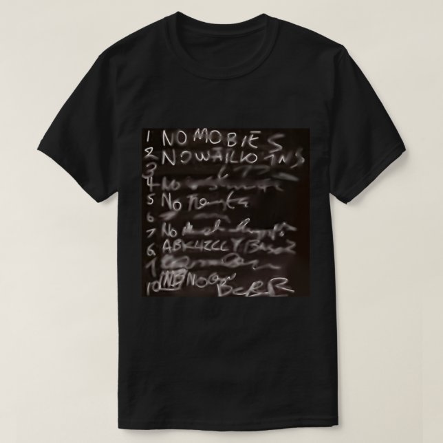 Black Books Blackboard T-Shirt (Design Front)