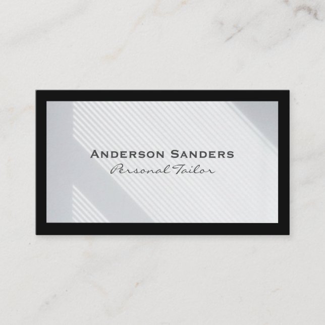 Black Border | Abstract Modern Business Card (Front)