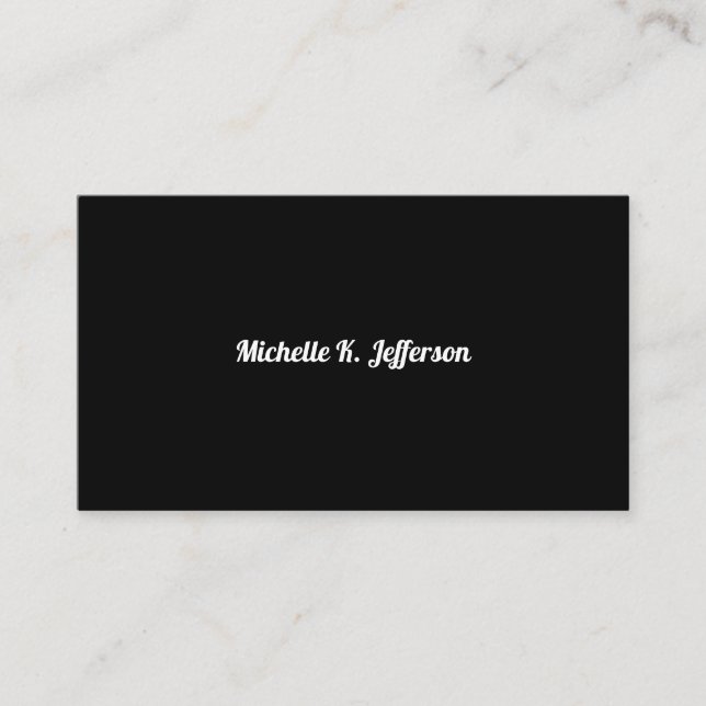 Black | Border Business Card (Front)