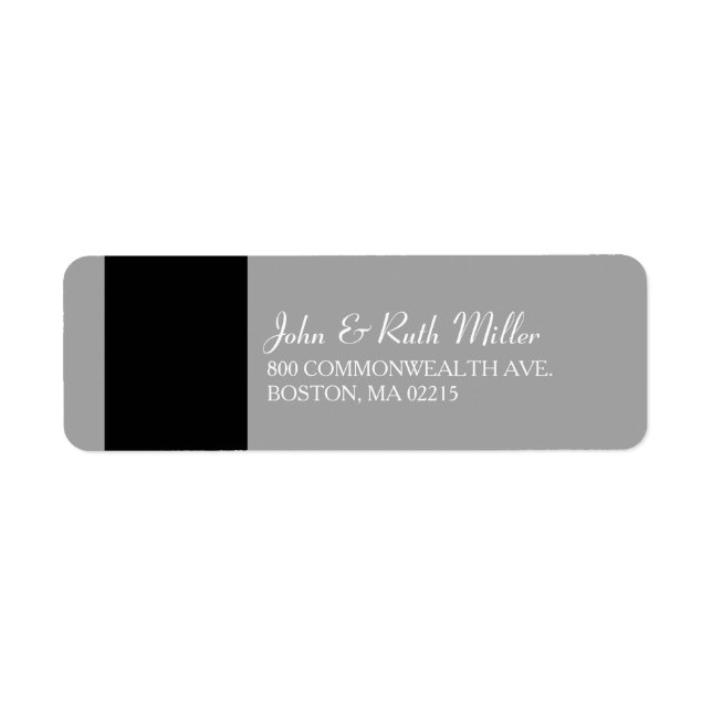 Black Border Funeral Classic Address Labels (Front)