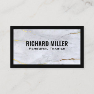 Black Border   Gold Marble Texture Background Business Card