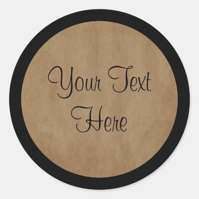 Black Border Old Paper Sticker (Front)