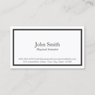 Black Border Physical Scientist Business Card
