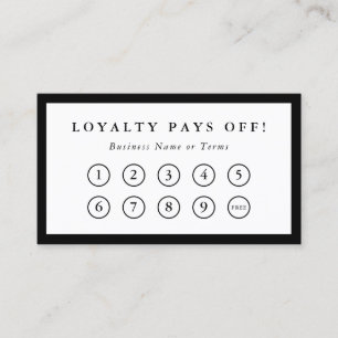 Black Border Social Media Loyalty Punch Card