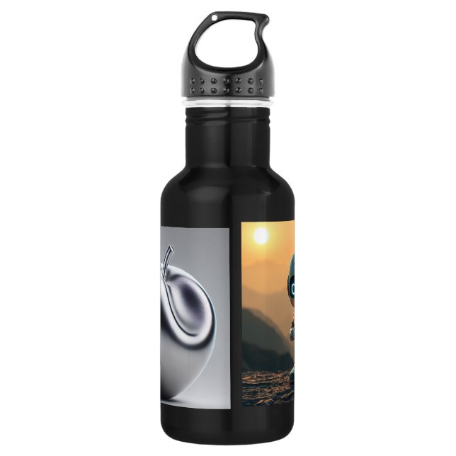 Black botol 532 ml water bottle (Front)