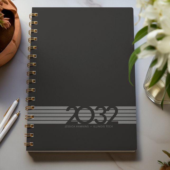 Black Bottom Stripe Spiral Weekly Planner (Creator Uploaded)